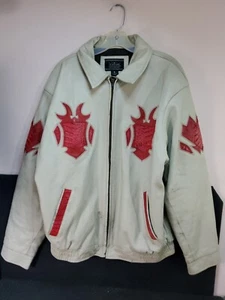 Los Altos White Genuine Lambskin/ Caiman Leather / Crocodile Jacket Please Read - Picture 1 of 24
