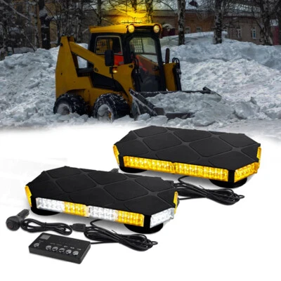 56led Magnetic Car Roof Top Led Light Bar Strobe Beacon Recovery Vehicles 14inch - Image 1 of 4