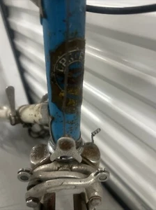 Cuadro de carretera Garlatti de acero vintage de 58" hecho en Italia Palancas de cambio Campagnolo - Imagen 1 de 14