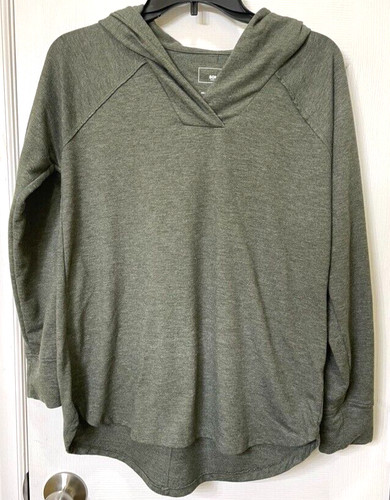 VETEMENTS Felpa con cappuccio Sonoma taglia small verde camicia alta bassa coda fondo difetto qualche accatastamento