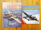 LOT OF 2 P-38 Lightning, WWII, Military Aircraft At War, Great- HC/DJ 