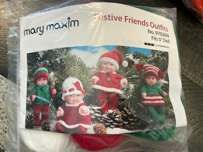 MARY MAXIM Festive Friends Outfits +  5" Doll KIT - Image 1 of 2