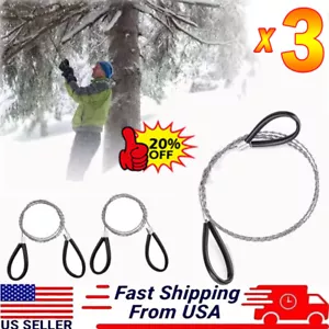 3PC PVC Pipe Cable Saw Stainless Steel Wire Saw Hand String Rope Saw - Picture 1 of 15