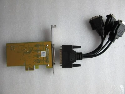 Dell 4 x COM Port RS-232 PCI Express Powered Serial Port Board DEL4S00P 08PN32 - Image 1 of 4
