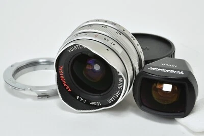 Voigtlander Super Wide Heliar 15mm f/4.5 L39 w/Finder, ML ring[Excellent] 06-s53 - Image 1 of 4