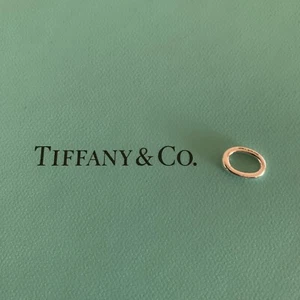 Tiffany & Co. 925 Silver Oval Clasp Clasping Link Jump Ring Charm Holder New