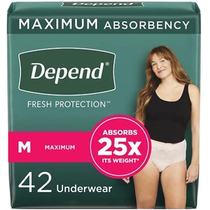 Depend FIT-Flex Women's Incontinence Underwear, Medium, Blush, 42ct - Picture 1 of 1