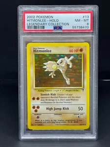Pokemon Legendary Collection Hitmonlee Holo PSA 8 NM-MT #13 - WOTC English 2002 - Picture 1 of 2