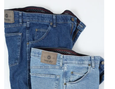 Jean Wrangler Comfort Flex Cintura Ajuste Regular - Para Hombre Talla Regular Grande Alto  Foto 1 de 4