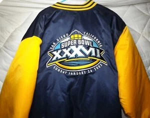 SUPERBOWL 37 JACKET SAN DIEGO CALIFORNIA NFL REEBOK MEN 2XL PUFFER EUC - Picture 1 of 4