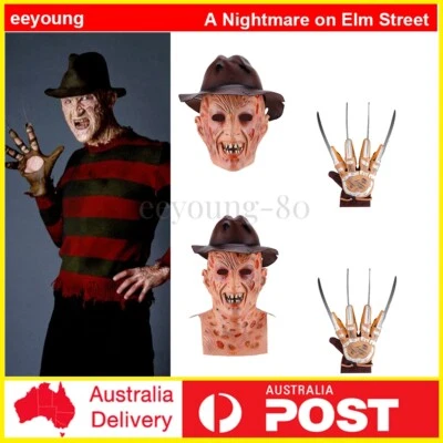 Pesadilla en Elm Street Juegos con disfraces Freddy Krueger Disfraz Máscara Fiesta de Halloween Foto 1 de 4
