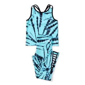 NWT Girls Justice High Neck Longline Bra &Legging 2-Piece Outfit Size 10 (100) - Picture 1 of 3