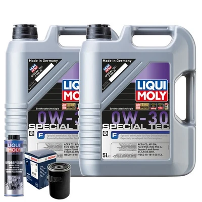 Motoröl 0W30 LIQUI MOLY Special Tec F 10L+BOSCH Ölfilter +Spülung