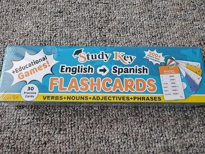 Visual English-Spanish Flash Cards 500+ - Nouns, Verbs & Phrases for Beginners - Image 1 of 3