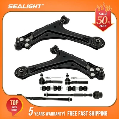 8pcs For 1995-2005 Pontiac Sunfire Front Lower Control Arm Ball Joint Sway Bar - Image 1 of 4