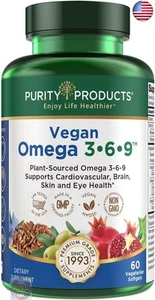 Purity Products Omega 3-6-9 Vegan and Vegetarian Formula - ?5 in 1? Essential - Picture 1 of 6