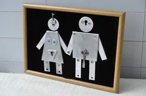 Handmade Wall Art “Man and Woman” – Unique Metal and Wood - Picture 1 of 12
