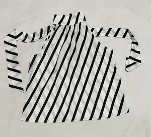 Ann Taylor Loft neu mit Etikett schwarz weiß gestreifte ärmellose Bluse - hoher Ausschnitt zum Binden Gr. M - Bild 1 von 8