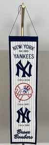New York Yankees MLB Heritage Banner Wimpel bestickt Wolle 8" x 32" - Bild 1 von 4