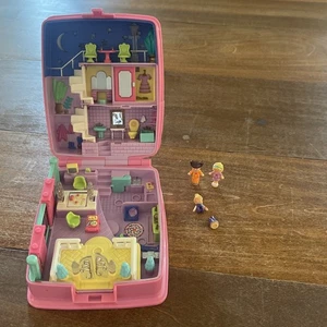 Polly Pocket 1994 Vintage Estrella Brillante Cena Fiesta Bluebird 2 Muñecas Figuras - Imagen 1 de 12