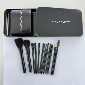 Mac Makeup Brush Set Iron Box Set Blush Eyeshadow Foundation Brush 12PCS - Picture 1 of 4