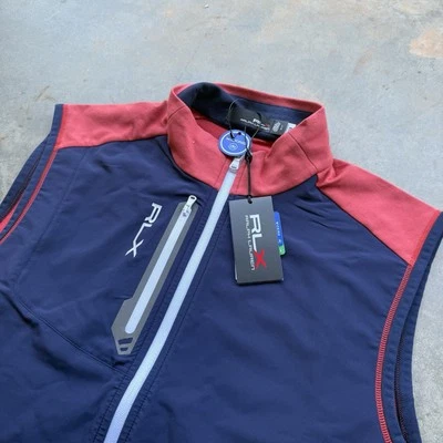 Ralph Lauren RLX Vest Mens Large Full Zip Golf Windbreaker Performance Wicking - Image 1 of 4
