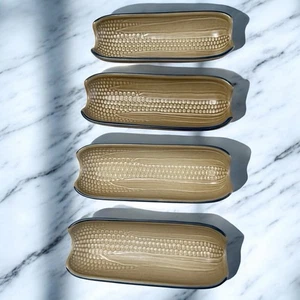 Pfaltzgraff Folk Art Corn on the Cob Holders Set of 4 Castle #46 USA Logo - Picture 1 of 9