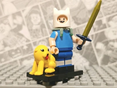 Lego Adventure Time Finn The Human & Jake The Dog Minifigures dim038 dim026 - Image 1 of 4