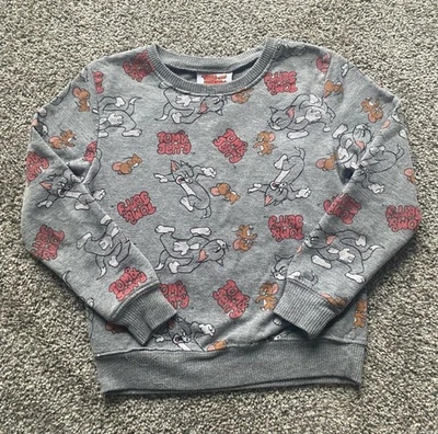 Tom & Jerry Girls Sz. S Gray Cartoon Crewneck Sweatshirt - Image 1 of 4