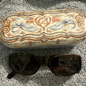 Brighton Sunglasses Sabrina SG 437-135 Brown Tortoise with Tin Case - Picture 1 of 7
