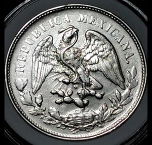 Mexico 1902 UN PESO Clashed Die Mo AM - Picture 1 of 4