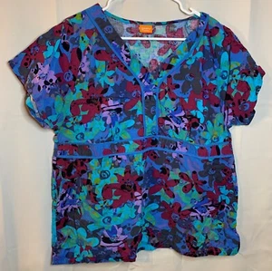 Women's Grafx by Barco Size L - Multi-Colored Short Sleeve Scrub Top - Imagen 1 de 4