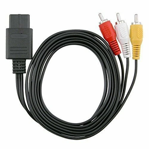 100 pcs N64 SNES Gamecube 6FT RCA AV TV Audio Video Stere Cable Cord Nintendo 64 - Image 1 of 1