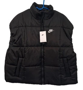 Nike Therma-Fit Puffer Vest Black FB7679-010 Embroidered Logo Women's Small - Picture 1 of 4