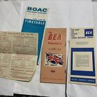 Bea British European Airways Timetable 12 June 1955 And Boac May 66Mixed Lot