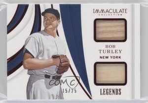 2019 Panini Immaculate Legends Dual Materials Red /25 Bob Turley #LDM-BT