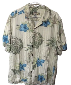 Caribbean Joe Hawaiian Shirt Floral Extra Large XL Hibiscus Hawaii Aloha - Picture 1 of 4