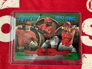 2019 Bowman Chrome Talent Pipeline GREEN  Jo Adell Brandon Marsh mint  #12/99