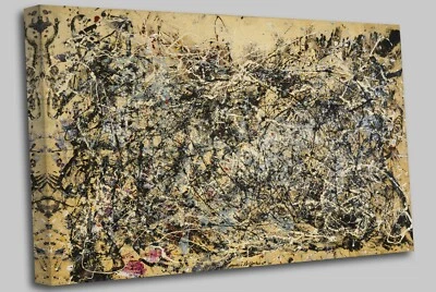 Impresión de cuadro de arte de pared en lienzo Jackson Pollock número 1 Foto 1 de 4