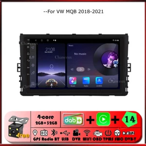 9"Android 14 Head Unit DAB Carplay GPS SAT Navi Radio For VW T-Cross T-Roc Polo - Picture 1 of 13