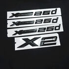 Glossy Black 3X Xdrive 25D + 1X Small X2 Plastic Sticker Badge Emblem Type Decal