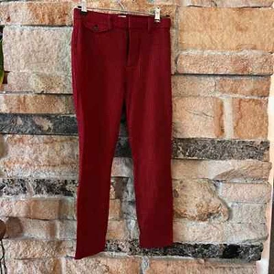 Gap High Rise Signature Skinny Ankle Pants Red Black Plaid Size 2 PETITE - Picture 1 of 7