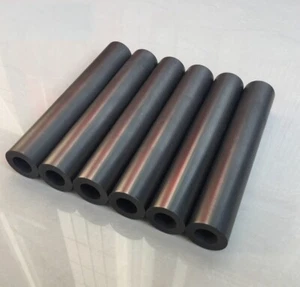 6 Pcs 99.9% Polished Gra phite Rod Cylinder Tube Hole 0.48" DIA X 3.7" L - Picture 1 of 1