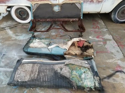 Chrysler New Yorker 1957 4 puertas techo rígido banco delantero asiento 1958 1959 Desoto 57 58 Foto 1 de 4