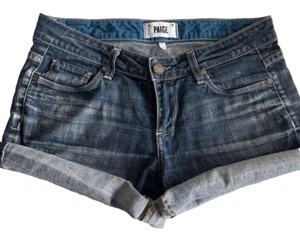 Paige Shorts  Size 25 Jimmy Jimmy Denim mid rise Blue Cuffed Cut Off medium wash - Picture 1 of 9
