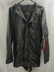 UNDEFEATED x ALPHA INDUSTRIES M-65 FISHTAIL PARKA JACKET Black Mod Nylon - Picture 1 of 6