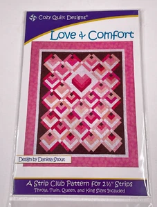 Cozy Quilt Designs Pattern Love & Comfort  Jelly Roll Friendly - Picture 1 of 3