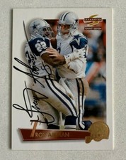 NFL TROY AIKMAN Dallas Cowboys 1995 Score Summit Edition Autographed CARD #35