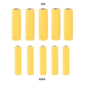 5Pcs AA AAA Size Dummy Fake Battery Setup Shell Placeholder Cylinder Conductor J