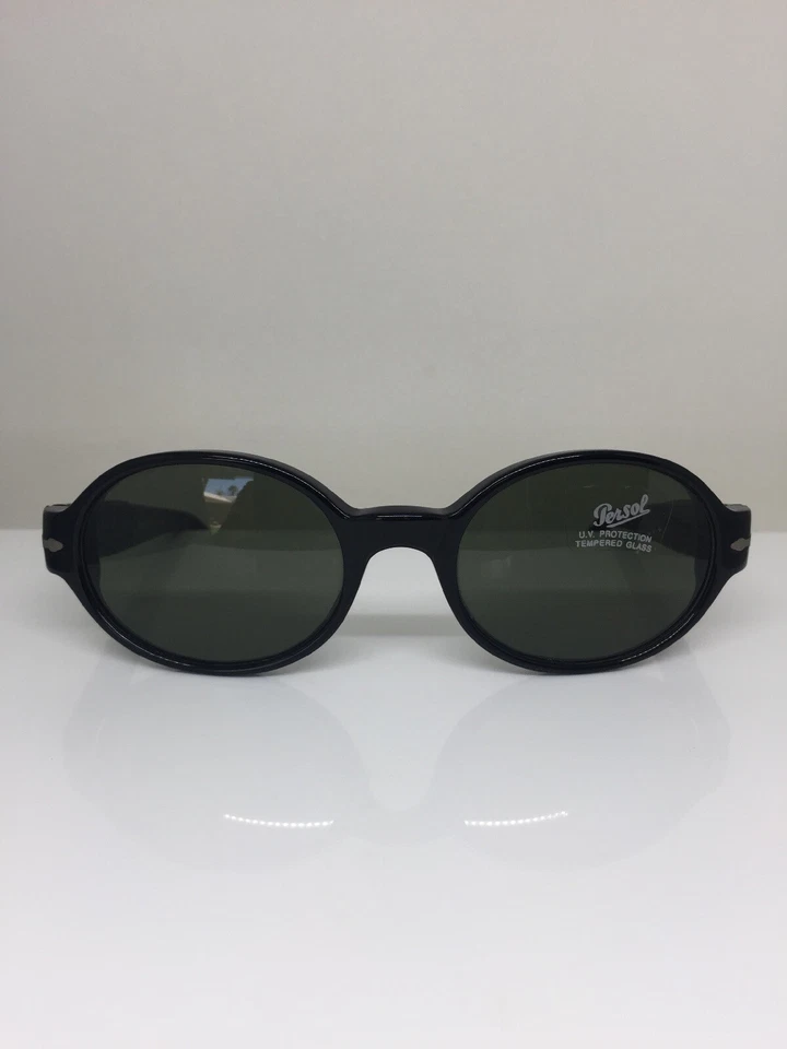 New Persol 2526 Sunglasses PE 2526-S C. 95/31 Shiny Black with G15 Green Lenses - Image 1 of 4